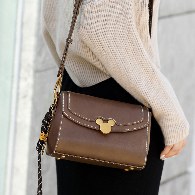 迪士尼女士包学生少女斜挎皮包米奇百搭时尚斜挎包女生单肩斜挎包