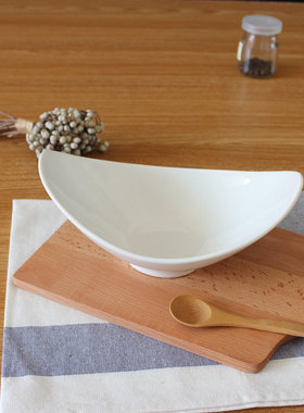 8.5英寸欧式陶瓷元宝碗 水果碗沙拉碗 料理碗 创意家居 酒店餐饮