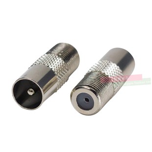 英制F头母转TV公头F转RF射频头家用收音机组合功放器fm天线转接头