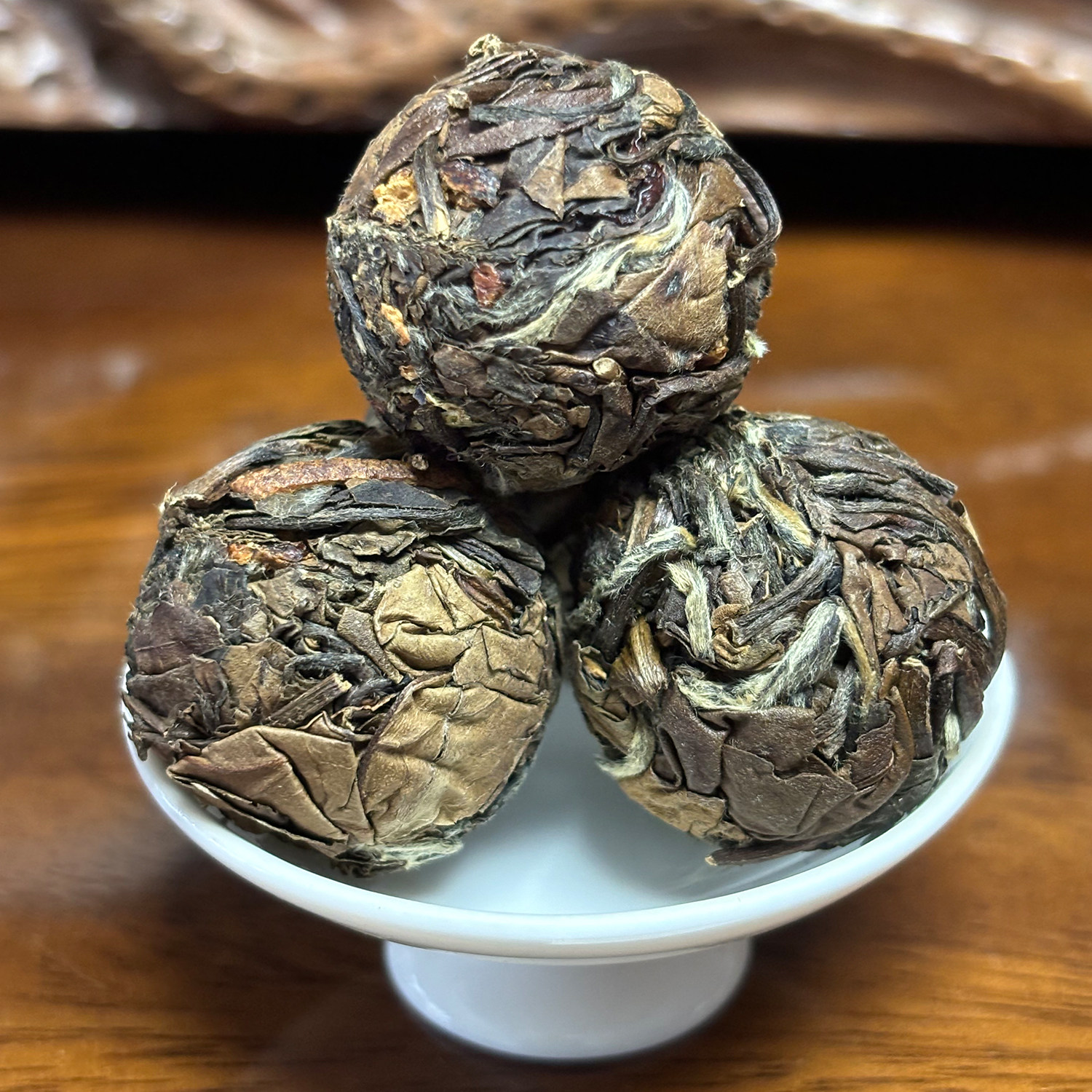 陈皮龙珠 2018年新会陈皮福鼎大白茶陈年老白茶寿眉25粒 沈第二图片