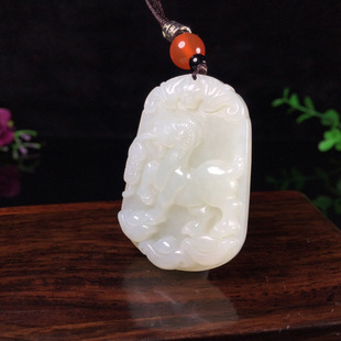 正品和田玉仁慈和睦丰年富庶和气生财挂件牌子生肖羊温文善良吊坠