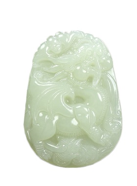 和田玉器吊坠男女挂件玉坠男士男玉坠佩玉麒麟玉石高档款送项链平