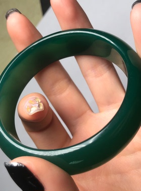 百搭女款备注绿色圈口高端女)天然手链下单珠宝精美绿(手镯时尚