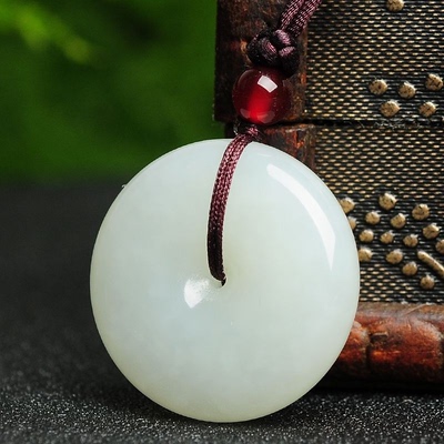 玉石男情侣和田吊坠扣男女玉坠玉佩白玉和田玉新疆天然平安