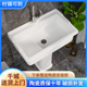 陶瓷洗衣池带搓衣板卫生间阳台厨房大号水池洗衣槽立柱盆洗手盆