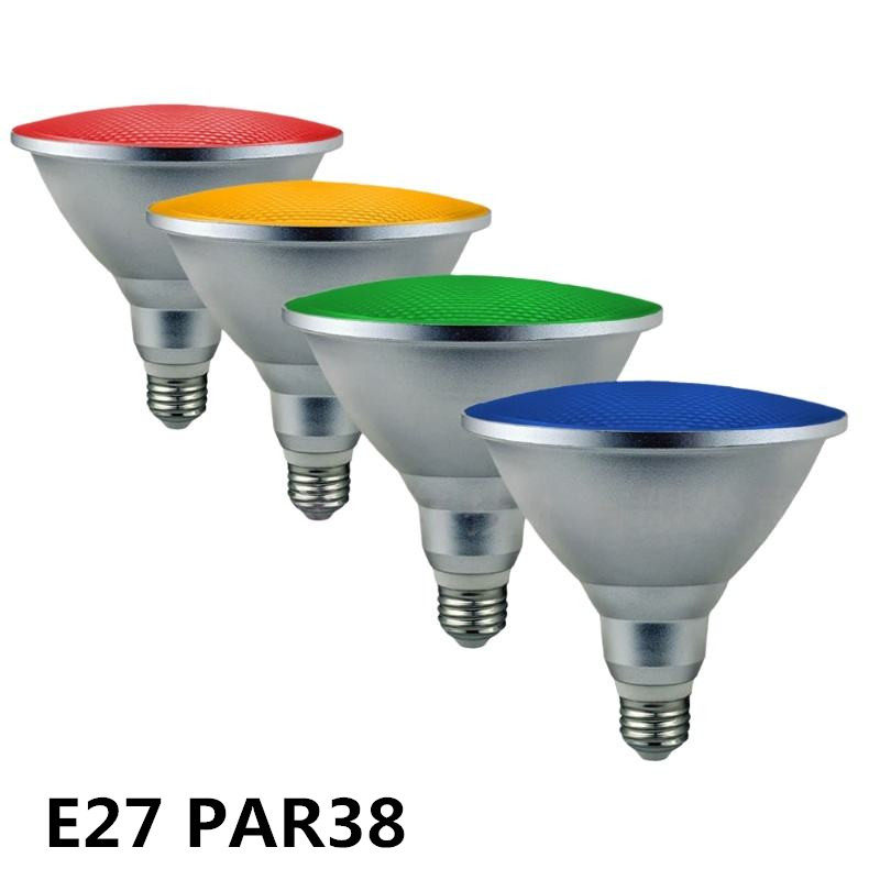 LED彩色Par38射灯户外防水15W18W帕灯红黄蓝绿酒店E27灯杯85-265V,家装灯饰光源,LED球泡灯,淘宝优惠券,粉丝福利购,淘宝优惠卷