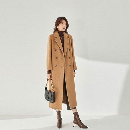 25冬新柔顺长毛LUO驼绒档次气场正肩帅气长款保暖不压身大衣11217