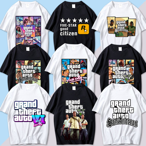 R星侠盗猎车手GTA6周边T恤男