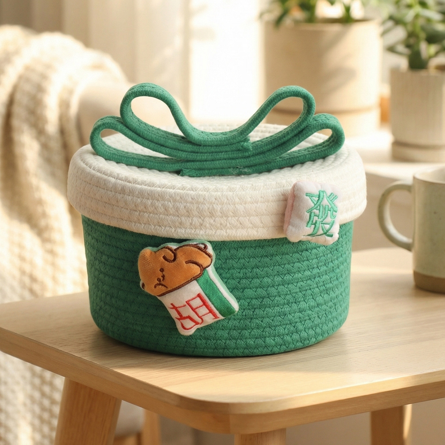 新年礼品收纳筐抱抱桶年货礼品2026马年春节盒桌面杂物零食糖果筐,收纳整理,收纳筐,淘宝优惠券,粉丝福利购,淘宝优惠卷