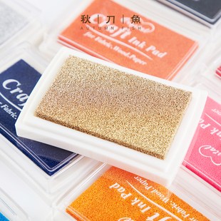 韩国印泥 可印布/木/纸 橡皮章diy多色印台diy手帐相册配饰印章泥