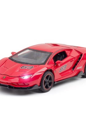 嘉业1:32兰博基尼LP770-4合金汽车模型声光版回力玩具车收藏摆件