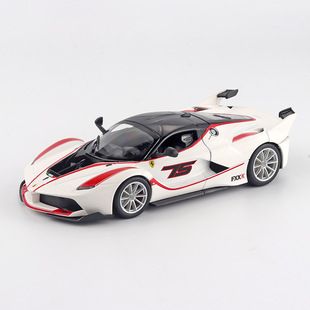 正品比美高1:24合金汽车模型法拉利FXXK白色精装超跑玩具收藏送礼