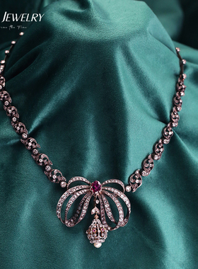 VA馆藏拍卖级古董瑰丽珠宝与钟表丨维多利亚公主钻石项链手链