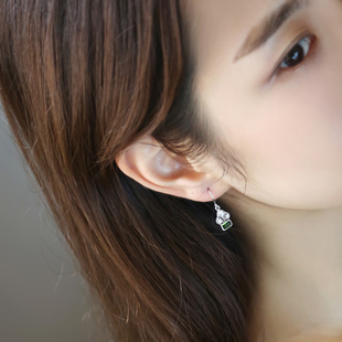 VA珠宝/婚嫁晚宴系列 天然彩色宝石耳环 三色可选