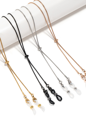 眼镜链钛钢链子复古洛丽塔太阳墨镜链条挂脖时尚男口罩挂绳明星同