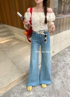 四面弹2026韩版春季爆款小众修身高腰显瘦气质显瘦微喇叭牛仔裤