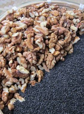 【阿静磨坊】现磨 熟黑芝麻粉核桃仁粉 黑芝麻核桃粉 干吃型500克