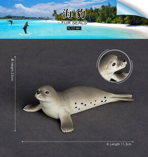 实心仿真海洋动物模型新款 海豹海底生物模型儿童早教认知玩具摆件