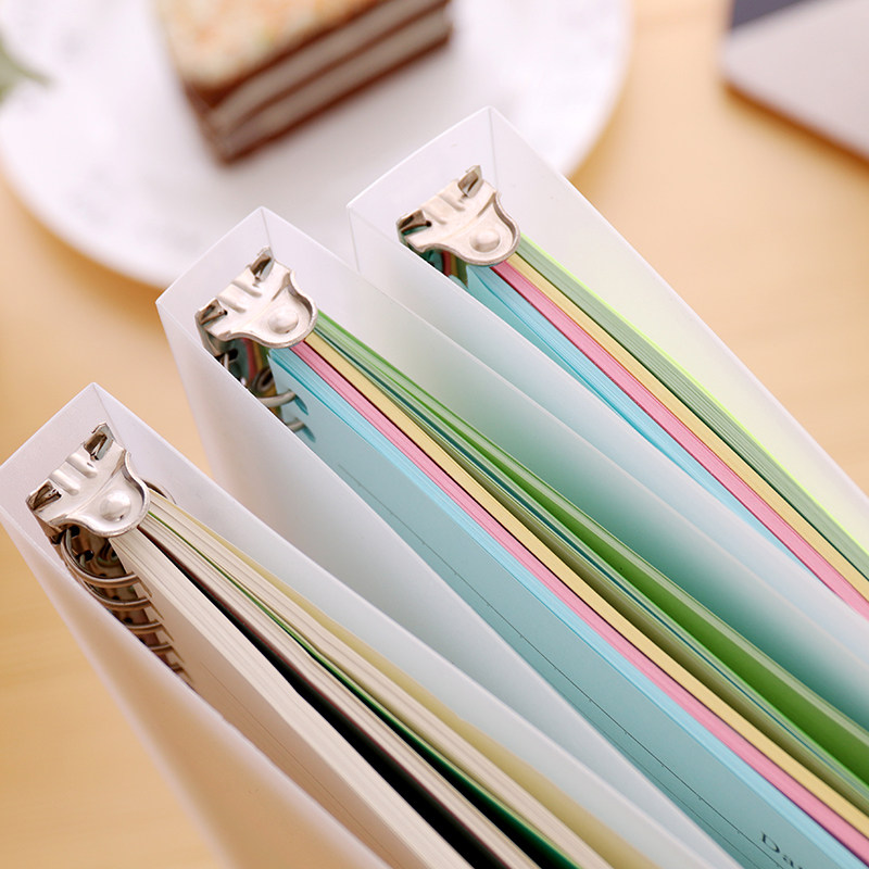 活页笔记本金属马卡龙80张分类