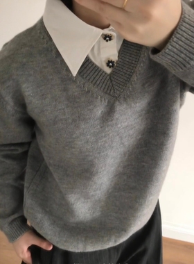 现货 春季假两件毛衣M089P65