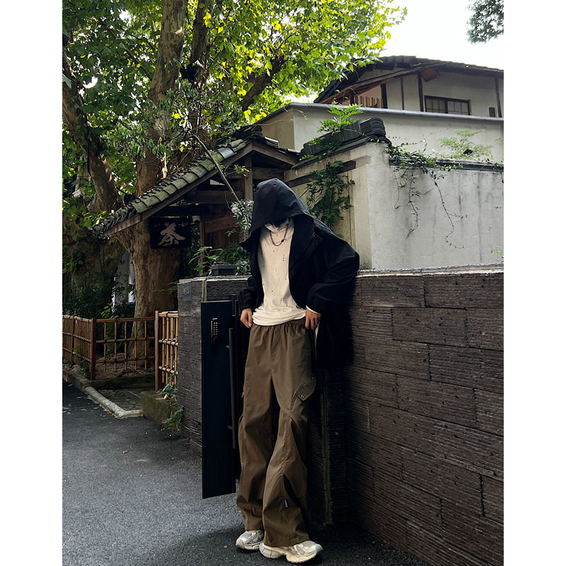 美式阔腿宽松伞兵休闲裤6067P48,男装休闲裤,星座517-5
