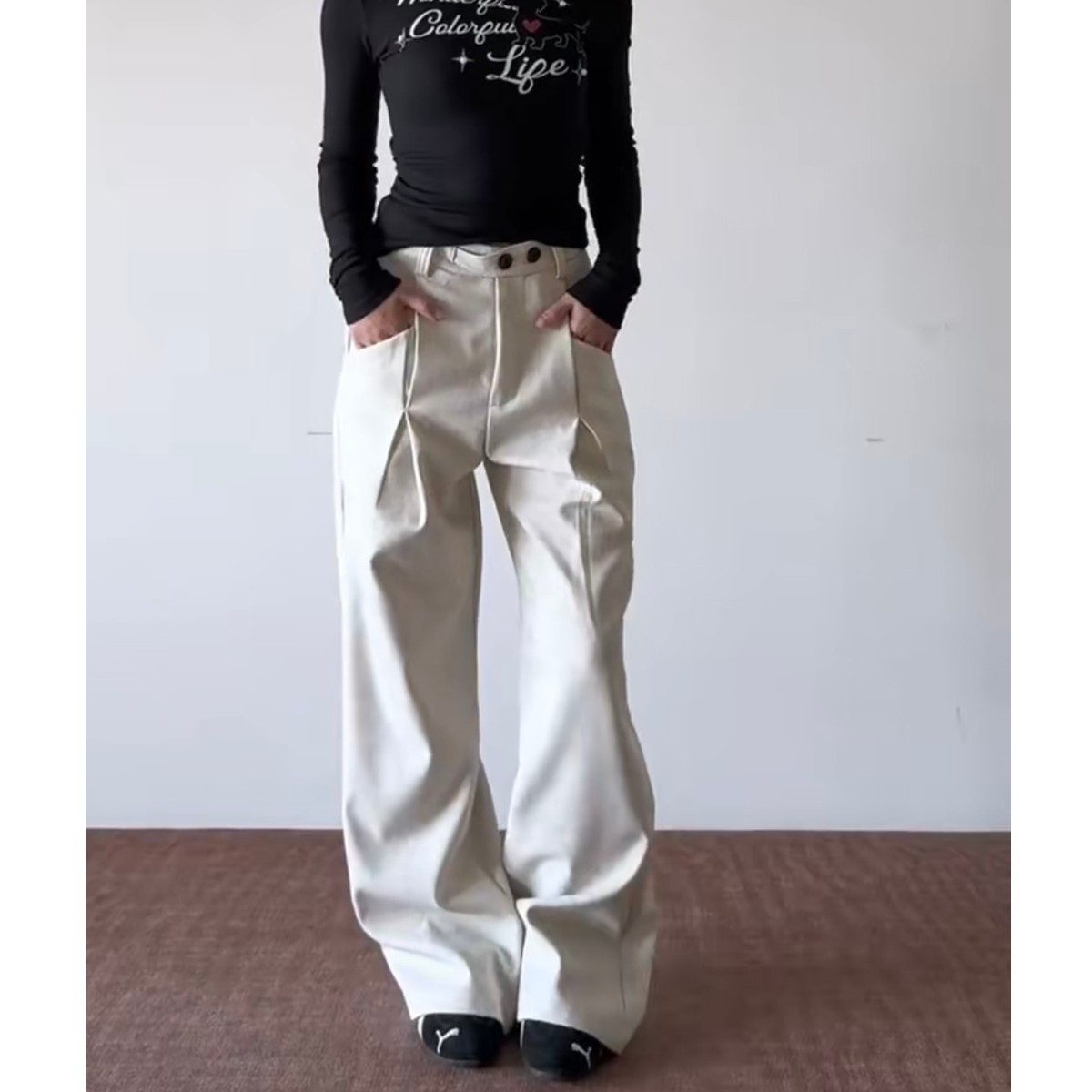 现货春季男女宽松西裤8045p53，男装西裤，星座517-5