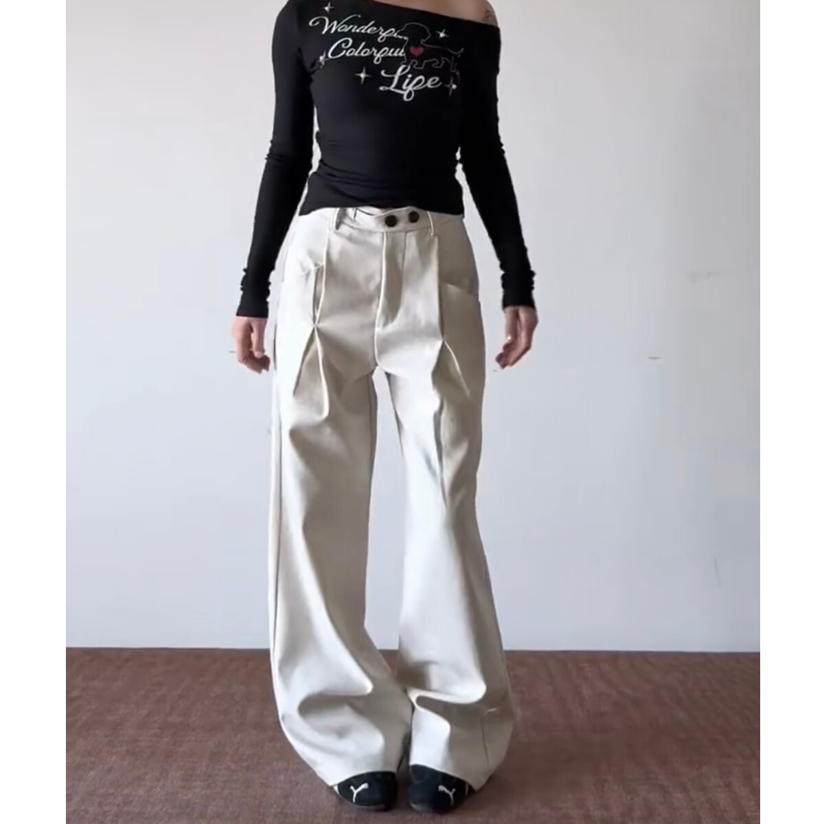 现货春季男女宽松西裤老钱8045P53,男装西裤,星座517-5