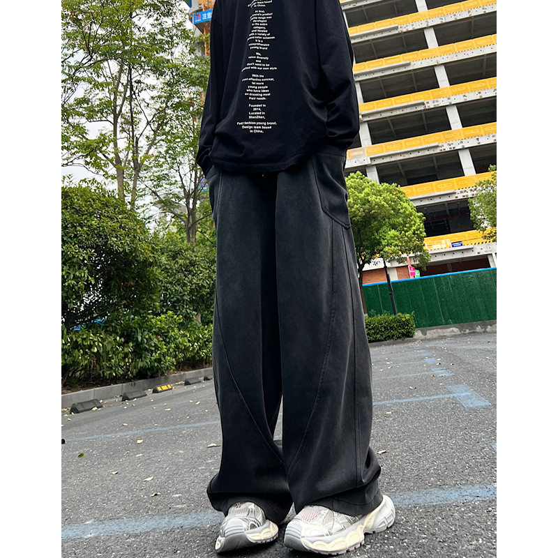 秋季新品男女宽松水洗休闲卫裤裤腿裤6688P65,男装休闲裤,星座517-5