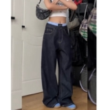 现货春季男女宽松直通牛仔裤丹宁8217p43，男装牛仔裤，星座517-5