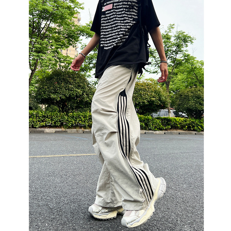 夏季拖地男女宽松速干休闲裤三杆设计6618P65,男装休闲裤,星座517-5
