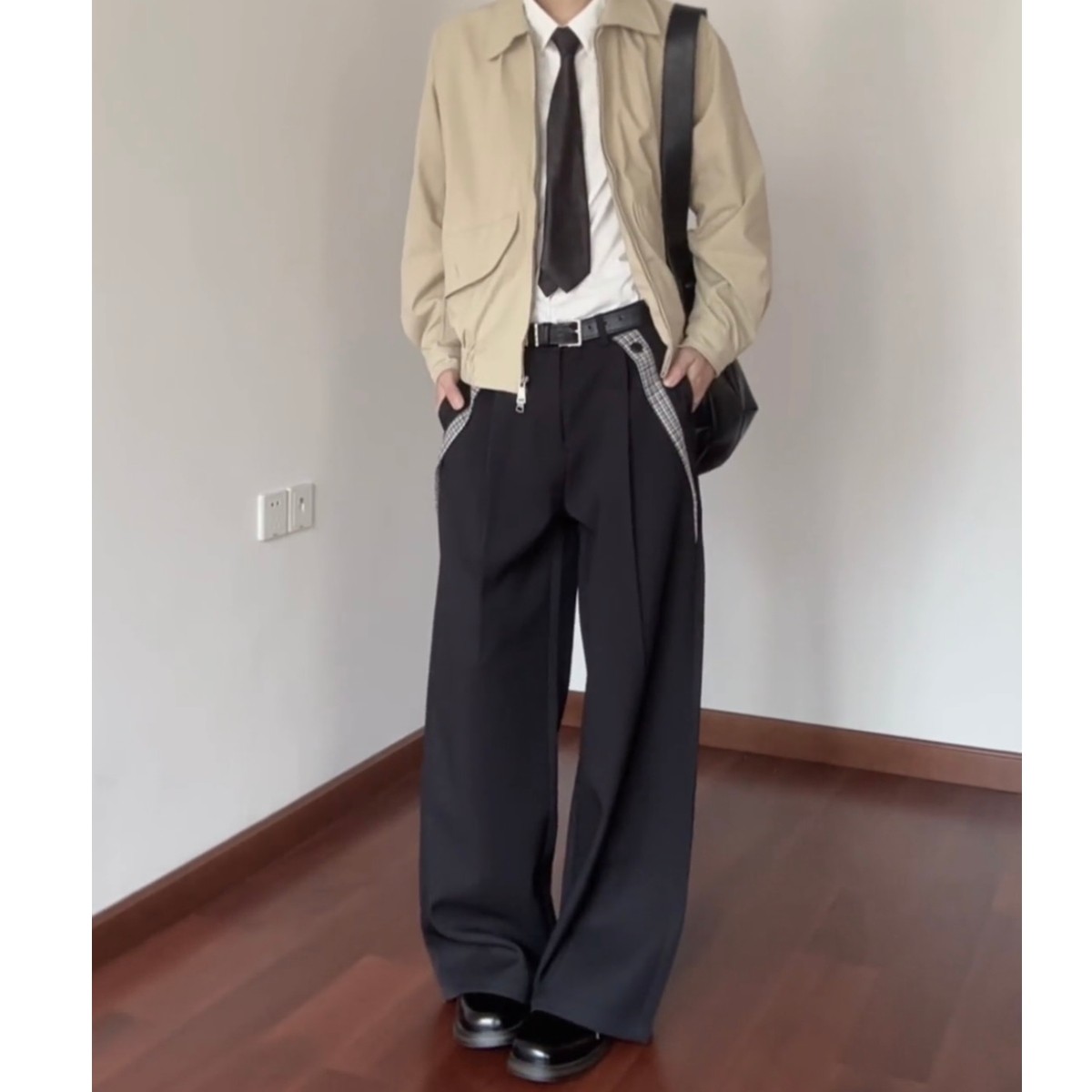 现货千鸟格西裤老钱风7058p52，男装西裤，星座517-5