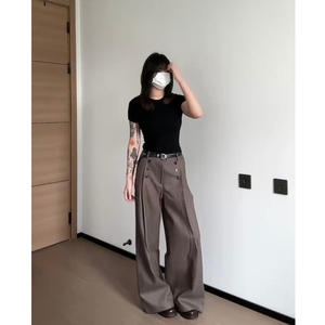 现货 男女老钱风西裤6031p52，男装西裤，星座517-5