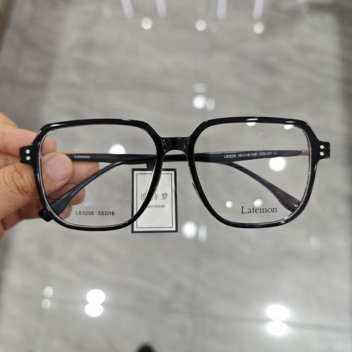 Latemon浪特梦新款眼镜时尚显瘦方框超轻眼镜可配近视眼镜架83206