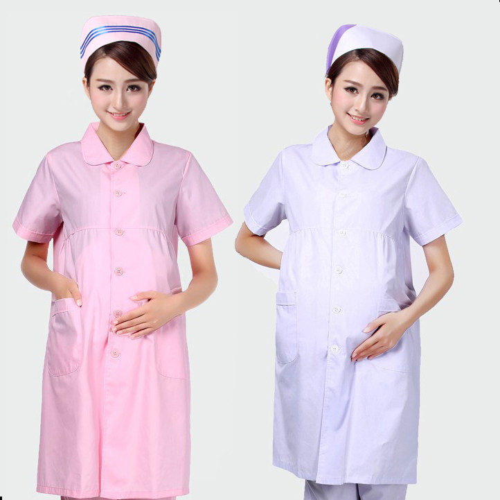 南丁格尔孕妇护士服夏装短袖白色医用白大褂药店工作服冬装短袖