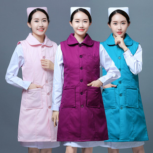 护士棉衣护士服值班保暖防寒棉服无袖半袖可拆洗护士棉袄外套夜班