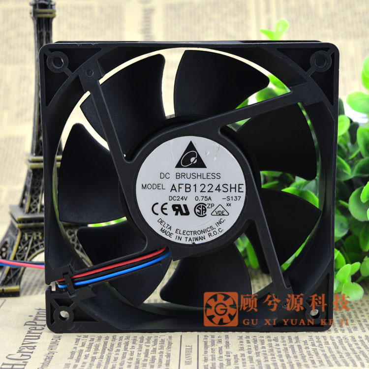 全新台达AFB1224HE/HHE/SHE/VHE/EHE/GHE 12038变频器散热风扇24V
