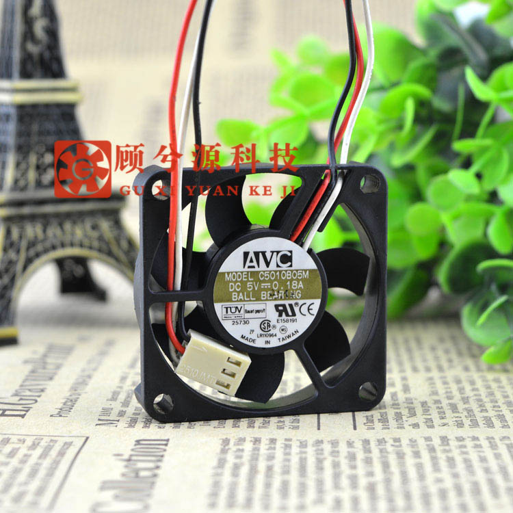 AVC 50*50*10超薄超静音 CPU风扇5CM厘米5V 0.18A 5010 C5010B05M