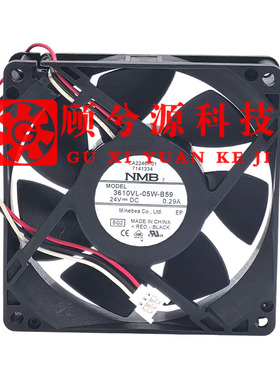 原装NMB 3610VL-05W-B59 9025 CA2246H01 DC24V 0.29A 变频器风扇
