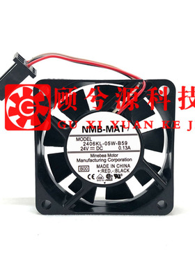 全新NMB 发那科散热风扇6CM 6015 24V 0.13A 2406KL-05W-B59/B50