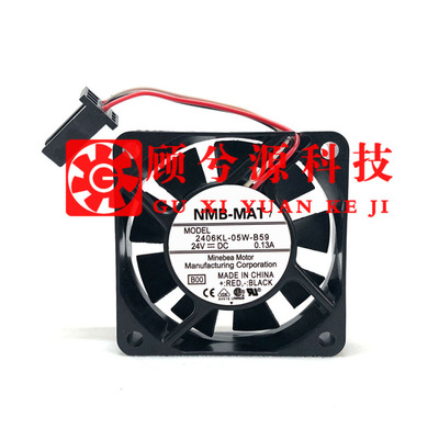 全新NMB 发那科散热风扇6CM 6015 24V 0.13A 2406KL-05W-B59/B50