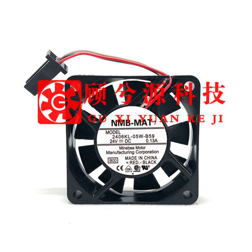 全新NMB 发那科散热风扇6CM 6015 24V 0.13A 2406KL-05W-B59/B50