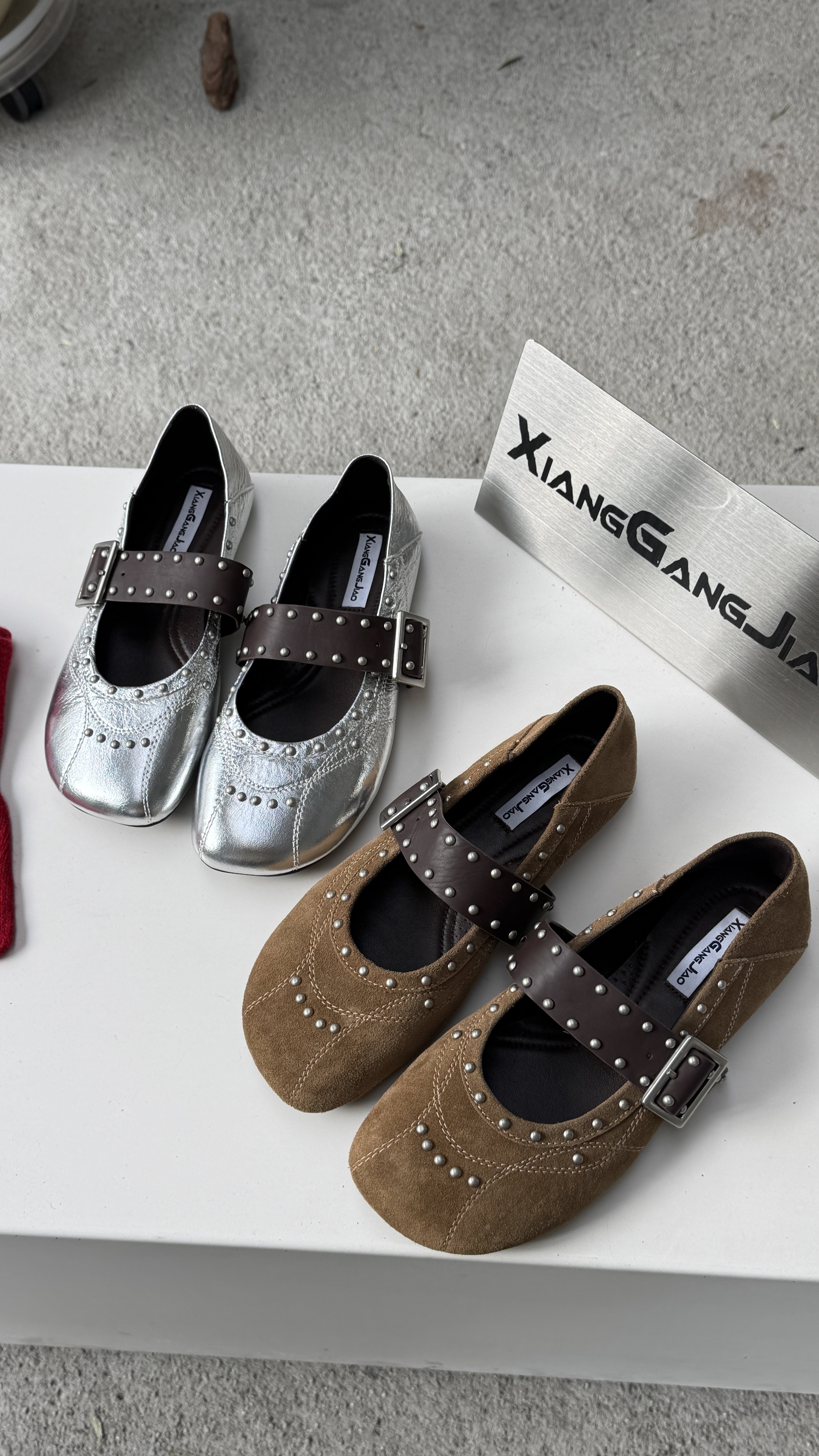 欧洲站2026春季新款欧货时尚休闲百搭显瘦铆钉玛丽珍鞋女,女鞋,时尚芭蕾鞋,淘宝优惠券,粉丝福利购,淘宝优惠卷