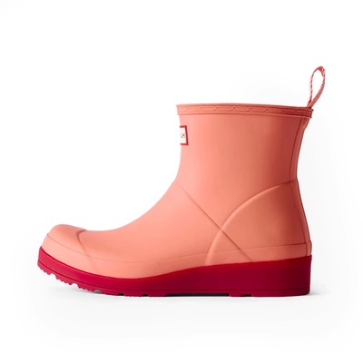 HUNTER女酷玩Play户外厚底防水雨鞋轻盈时尚半透明鞋底短靴