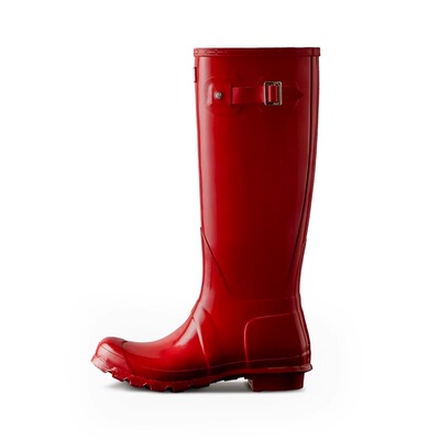 HUNTER女经典光面雨鞋惠灵顿英伦户外露营长筒胶鞋防水雨靴