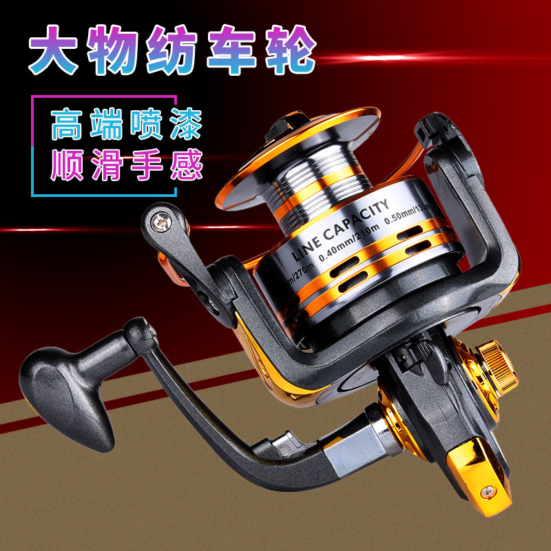 全金属纺车轮鱼轮渔轮海杆鱼线轮海竿轮不锈钢正品锚鱼专用筏钓轮