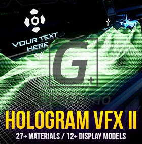UE4虚幻5未来科幻展示全息智能科技特效 HOLOGRAM DISPLAY Pack