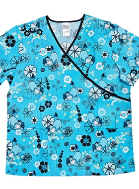 XS  ladiesprinted scrubs hospital uniform cherokee印花洗手衣