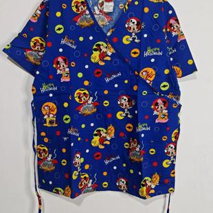 2XL 印花护士服大码短刷手服2 printed hospital scrubs oversize