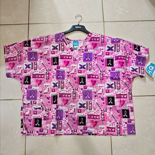 5XL 印花大码短护士服280斤 printed hospital scrubs oversize