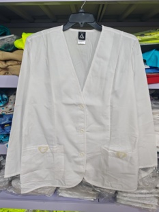 白色长袖洗手衣 白衣大褂。护士服